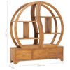 vidaXL Armoire avec étagère Yin Yang 100x26x112 cm Bois de teck massif