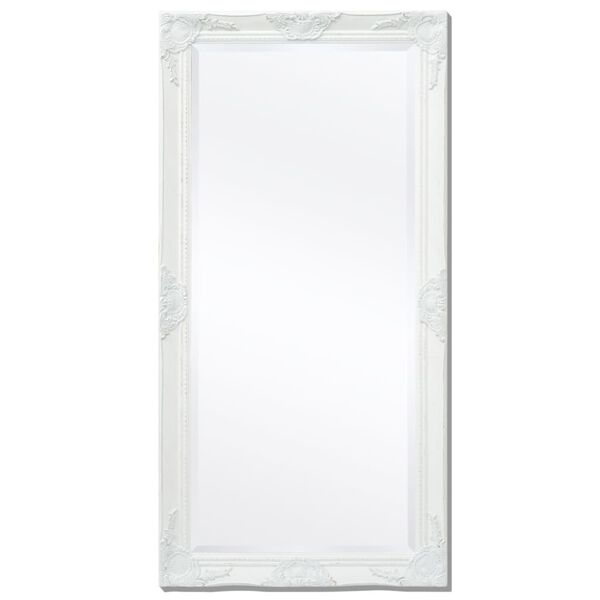 vidaXL Miroir mural style baroque 120x60 cm Blanc