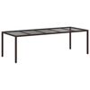 vidaXL Table de Jardin Marron 250 x 100 x 75 cm polyrotin