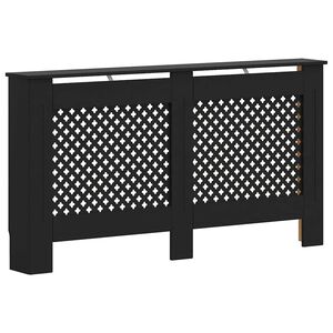 vidaXL Cache-radiateur noir 152x19x81,5 cm MDF