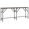 vidaXL Table console ch&ecirc;ne marron 180x29x75 cm bois d'ing&eacute;nierie