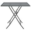 vidaXL Table de jardin 80x80x72 cm Maille m&eacute;tallique Anthracite