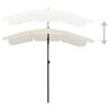 vidaXL Parasol de jardin avec mât 200x130 cm sable