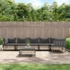 vidaXL Salon de jardin 7 pcs avec coussins anthracite r&eacute;sine tress&eacute;e