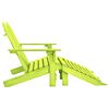 vidaXL Chaise de jardin Adirondack 2 places et pouf sapin massif vert