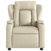 vidaXL Fauteuil de massage inclinable crème similicuir