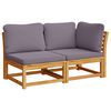 vidaXL Salon de jardin 2 pcs avec coussins bois massif d'acacia