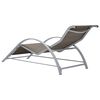 vidaXL Chaise longue textilène et aluminium taupe
