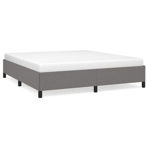 vidaXL Cadre de lit sans matelas gris foncé tissu