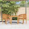vidaXL Chaises en forme de banane lot de 2 Bois de teck solide