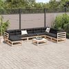 vidaXL Salon de jardin 9 pcs bois de pin massif