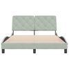 vidaXL Cadre de lit sans matelas gris clair 137x190 cm velours