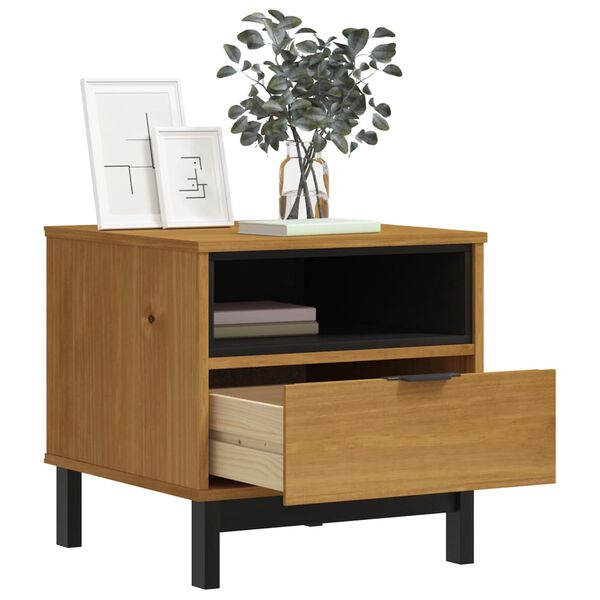 vidaXL Table d'appoint FLAM 50x50x50 cm bois de pin massif