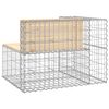vidaXL Banc de jardin design gabion 92x71x65,5 cm bois massif de pin