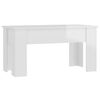 vidaXL Table basse blanc brillant 101x49x52 cm bois d'ing&eacute;nierie