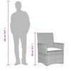 vidaXL Chaises de jardin coussins lot de 2 gris r&eacute;sine tress&eacute;e et bois