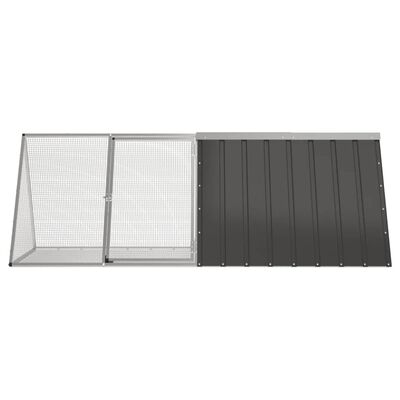 vidaXL Cage pour lapin Anthracite 201,5x80,5x71 cm Acier galvanisé