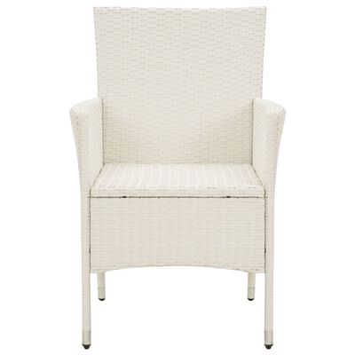 vidaXL Chaises de jardin avec coussins lot de 2 Résine tressée Blanc