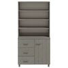 vidaXL Buffet HAMAR Bois massif de pin Gris clair
