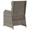 vidaXL Chaises inclinables de jardin lot de 2 et coussins gris rotin