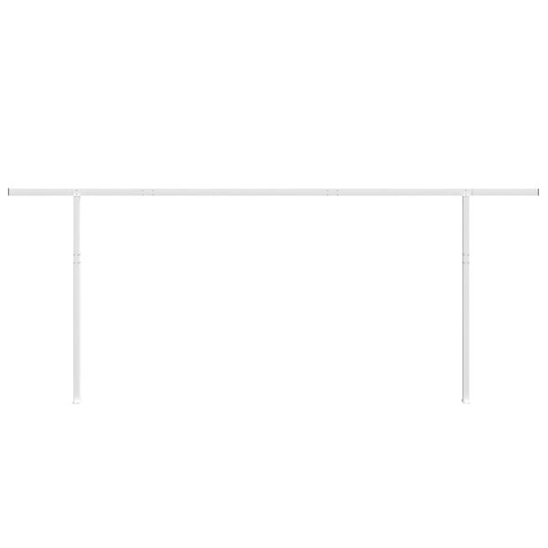 vidaXL Jeu de poteaux d'auvent blanc 600x245 cm fer