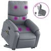 vidaXL Fauteuil inclinable de massage gris similicuir