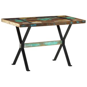 vidaXL Table à manger 120x60x76 cm Bois de récupération massif