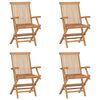 vidaXL Chaises pliables de jardin lot de 4 Bois de teck solide
