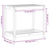 vidaXL Table de rempotage avec &eacute;tag&egrave;re 82,5x50x75cm bois massif de pin
