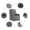 vidaXL Fauteuil inclinable gris fonc&eacute; tissu