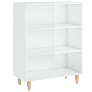 vidaXL Buffet Blanc brillant 69,5x32,5x90 cm Bois d'ingénierie