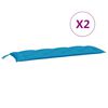 vidaXL Coussins de banc de jardin lot de 2 bleu clair tissu Oxford