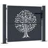 vidaXL Portail de jardin Anthracite 100x100 cm Acier Design Arbre
