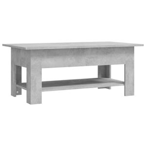 vidaXL Table basse gris b&eacute;ton 102x55x42 cm bois d'ing&eacute;nierie