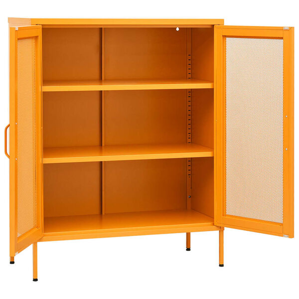 vidaXL Armoire de rangement Jaune moutarde 80 x 35 x 101,5 cm Acier