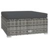 vidaXL Salon de jardin 7 pcs avec coussins R&eacute;sine tress&eacute;e Gris