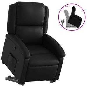 vidaXL Fauteuil inclinable noir similicuir