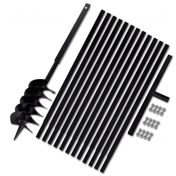 B&ecirc;che et tari&egrave;re manuelle 150 mm avec Rallonge 13 m acier