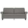 vidaXL Canap&eacute; &agrave; 2 places Gris fonc&eacute; 140 cm Tissu