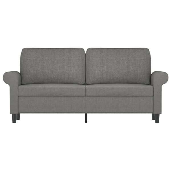 vidaXL Canap&eacute; &agrave; 2 places Gris fonc&eacute; 140 cm Tissu