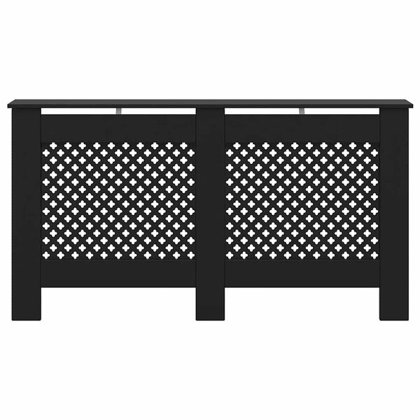 vidaXL Cache-radiateur noir 152x19x81,5 cm MDF