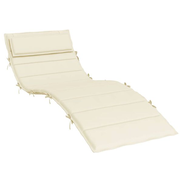 vidaXL Coussin de chaise longue cr&egrave;me 180x60x4 cm tissu oxford