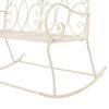 vidaXL Banc de jardin 104 cm Fer Blanc antique