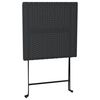 vidaXL Table de bistrot pliante Noir 55x54x71 cm R&eacute;sine tress&eacute;e