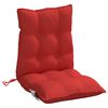 vidaXL Coussins de chaise &agrave; dossier bas lot de 4 rouge tissu oxford