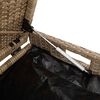 vidaXL Banc de rangement extérieur coussin beige 100 cm résine tressée