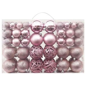 vidaXL Ensemble de boules de No&euml;l 100 pcs Rose