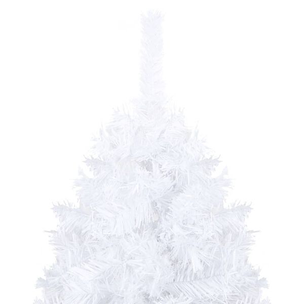 vidaXL Arbre de No&euml;l artificiel pr&eacute;-&eacute;clair&eacute; et branches &eacute;paisses blanc