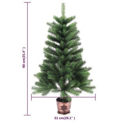 vidaXL Arbre de Noël artificiel pré-éclairé et boules 90 cm vert