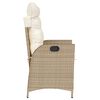 vidaXL Ensemble de bistro 3 pcs avec coussins beige résine tressée